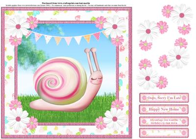 Sweet Snail New Home / Belated Birthday Card