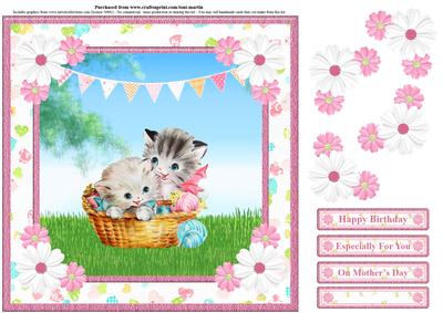Sweet Kittens Card Topper & Decoupage
