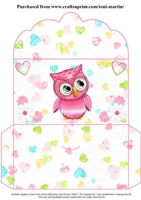 Pink Owl Money Wallet