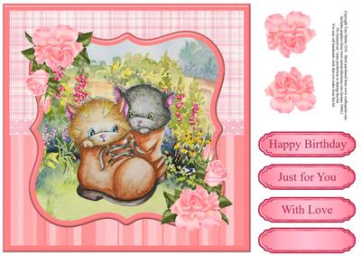 Sweet Kittens Card Topper & Decoupage