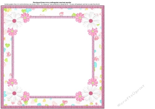 New Baby Girl Card Insert (blank)