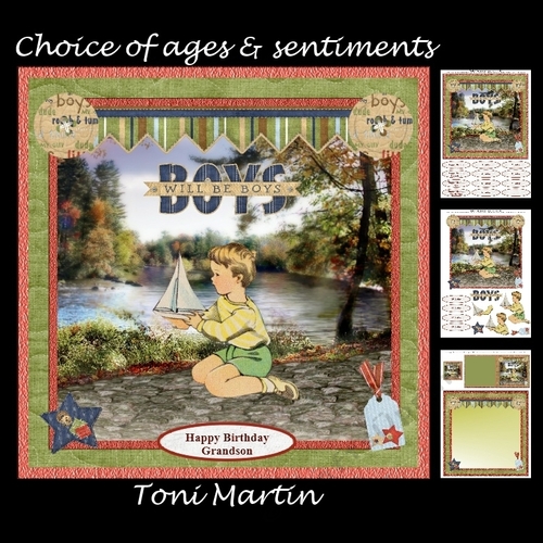 By the river card mini kit & decoupage