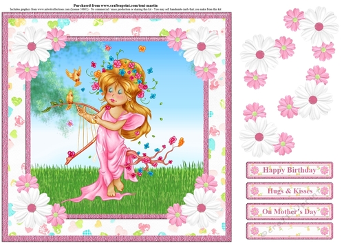 Magical Princess Card Topper & Decoupage - Birthday / Mothers Day