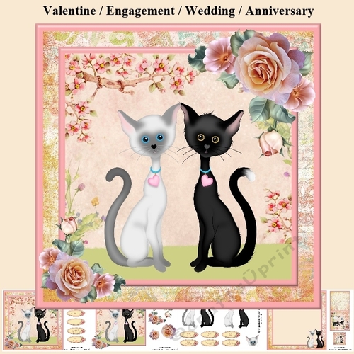 Cat Love Mini Kit & Decoupage