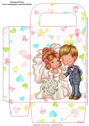 Sweet wedding couple gift bag