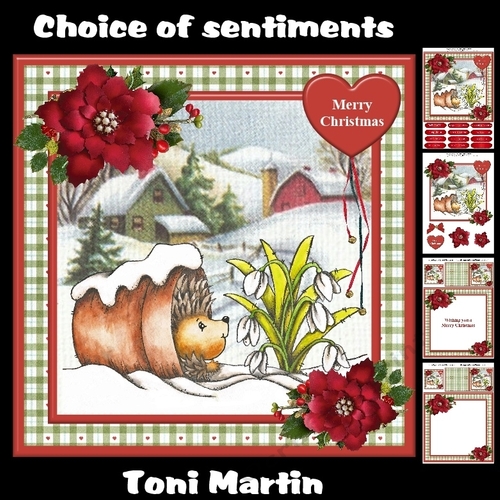 Hibernating Hedgehog Christmas Mini Kit & Decoupage