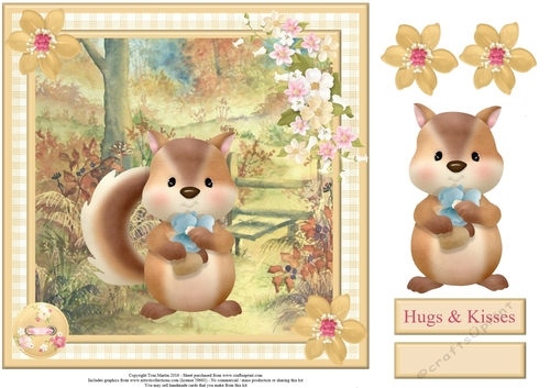 Charlie the Chipmunk Card Topper & Decoupage