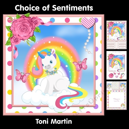Magical Rainbow Unicorn Card Mini Kit & Decoupage