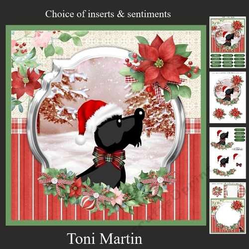 Christmas Scottie Dog Card Mini Kit & Decoupage