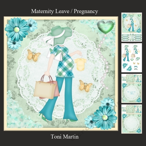 Maternity / Pregnancy - Yummy Mummy Soon To Be Card Mini Kit & Decoupage