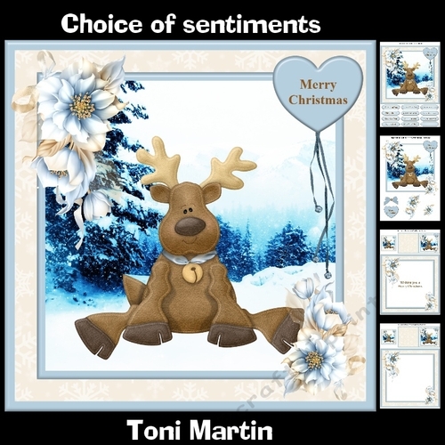 Christmas Reindeer Card Mini Kit & Decoupage