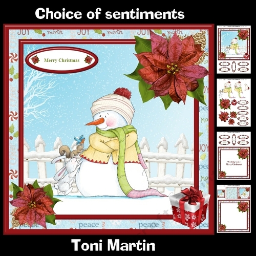 Snowman and Pals Mini Kit with Decoupage