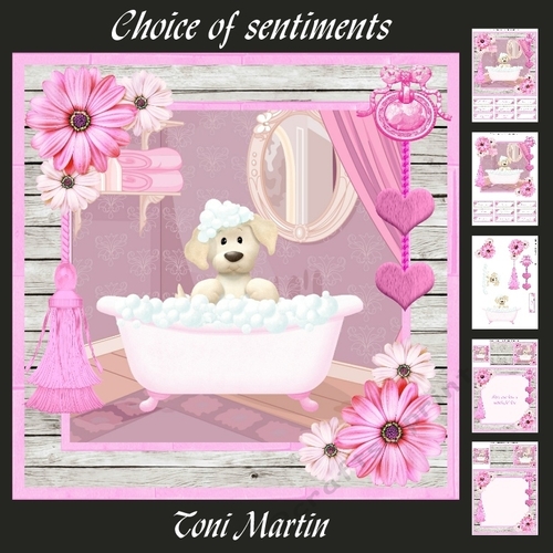 Relax & pamper yourself card mini kit & decoupage
