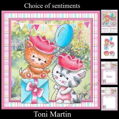 Wishing You a Purrfect Day Card Mini Kit & Decoupage