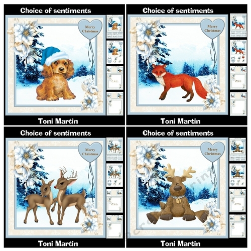 Christmas animals bumper kit - Decoupage & Inserts