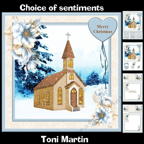 Christmas Blessings Card Mini Kit & Decoupage