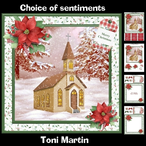 Christmas Blessings Card Mini Kit & Decoupage