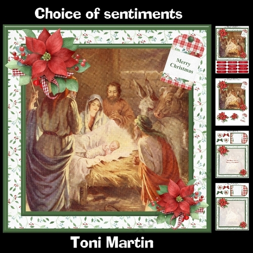 Christmas Nativity Scene Card Mini Kit & Decoupage