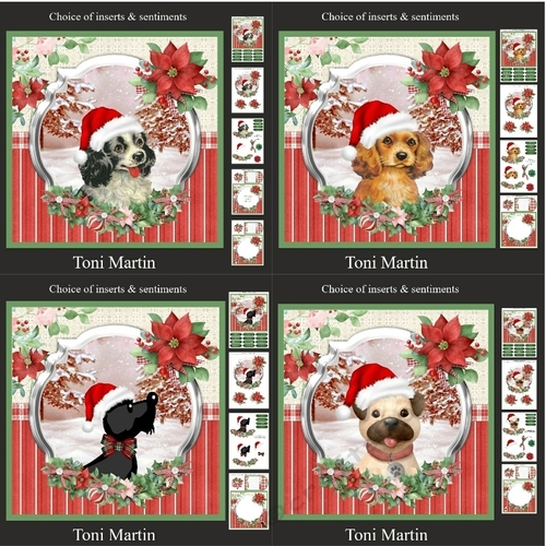Christmas dogs bumper kit - Decoupage & Inserts