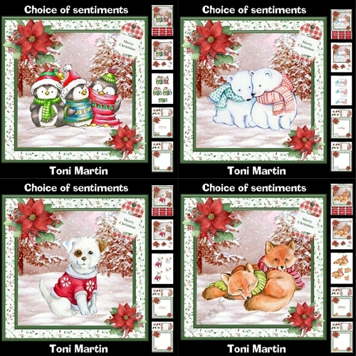Christmas animals bumper kit - Decoupage & Inserts