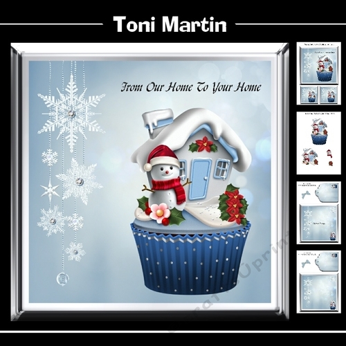 From our home to your home - Snowman Cupcake Christmas Mini Kit & Decoupage 7x7