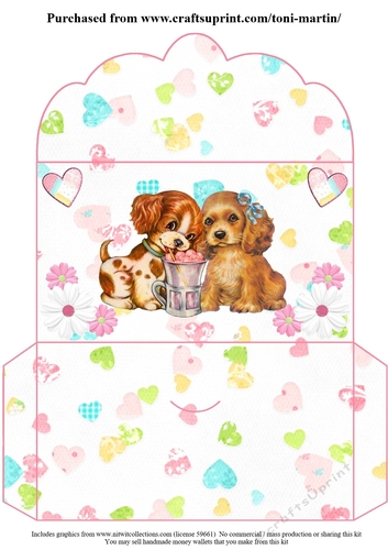 Sweet puppies money wallet