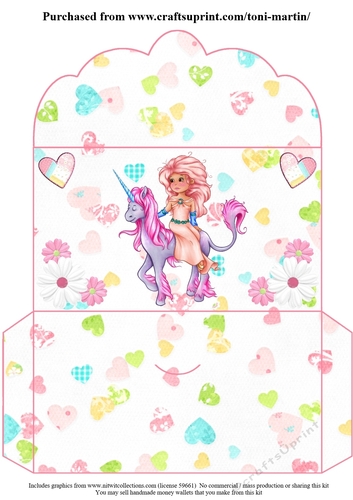 Princess & Unicorn Money Wallet