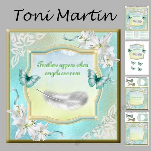 Feathers appear when angels are near card mini kit & decoupage