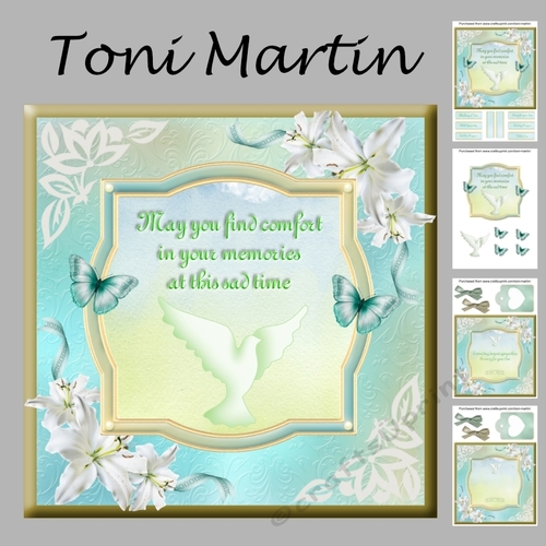 May you find comfort in your memories card mini kit & decoupage