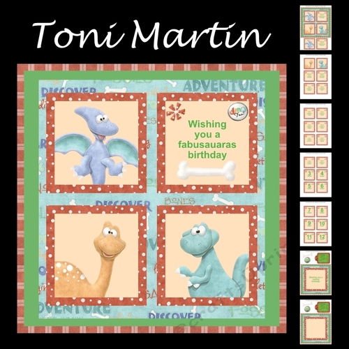 Dinosaur Birthday Quick Layer Card with Ages Mini Kit