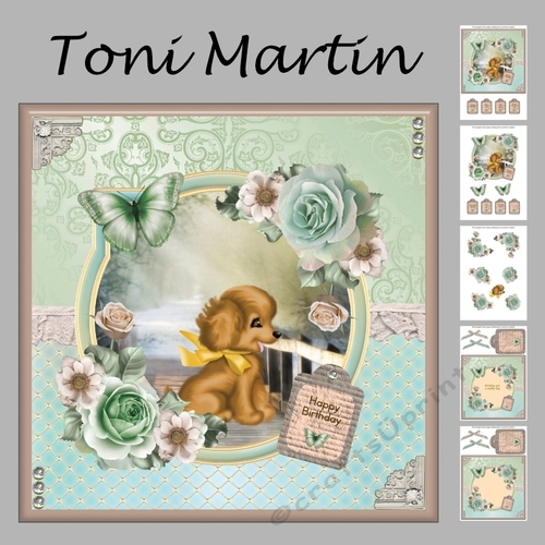 Wuffly Day Card Mini Kit & Decoupage