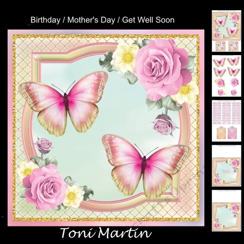 Pretty butterflies card mini kit & decoupage