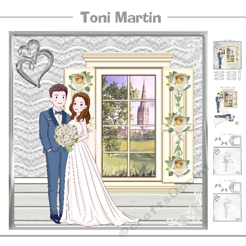 Bride & Groom - Church Wedding Mini Kit & Decoupage