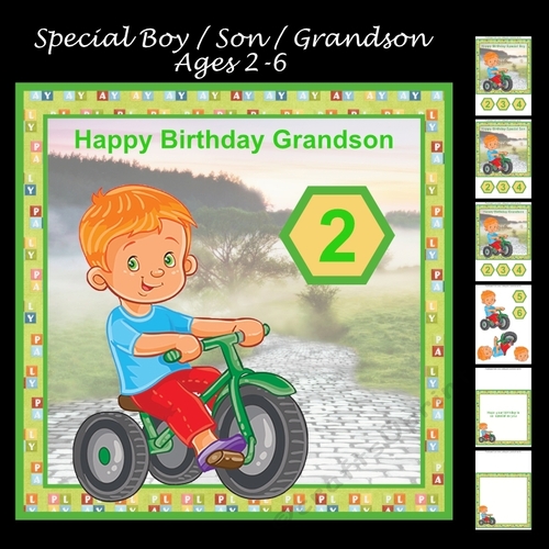 Boy on tricycle mini kit