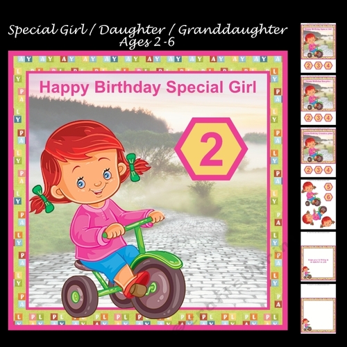 Girl on tricycle mini kit