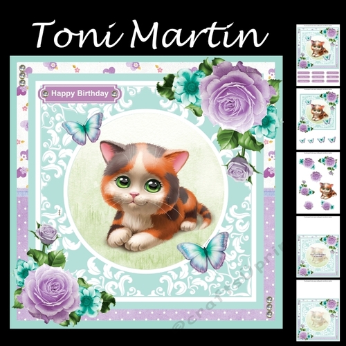 Purrfect - card mini kit & decoupage
