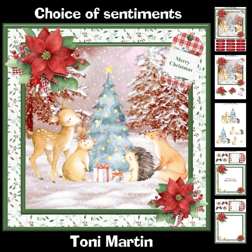 Christmas animals mini kit & decoupage