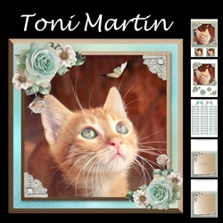 Kitten & butterfly card mini kit & decoupage