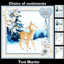 Sweet Fawn Christmas Card Mini Kit & Decoupage
