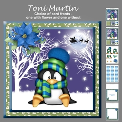 Cute penguin christmas mini kit & decoupage