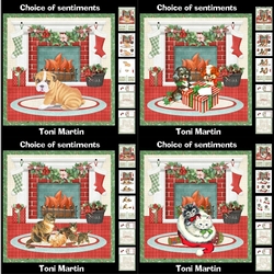 Pets by the christmas fire bumper kit - Decoupage & Inserts