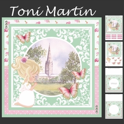 First Holy Communion Girl Card Mini Kit & Decoupage (Blonde Hair)