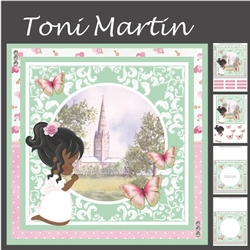 First Holy Communion Girl Card Mini Kit & Decoupage (Ethnic)