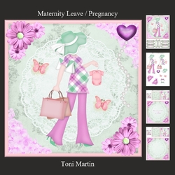 Maternity / Pregnancy - Yummy Mummy Soon To Be Card Mini Kit & Decoupage