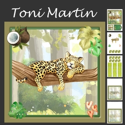 Take it easy - Leopard card mini kit & decoupage