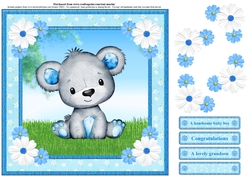 New Baby Boy Card Topper & Decoupage
