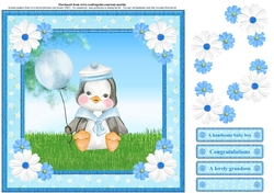 New Baby Boy Card Topper & Decoupage