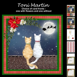 Waiting for santa christmas cats mini kit & decoupage