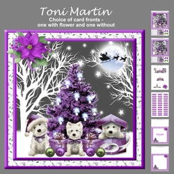 Cute westies christmas decoupage mini kit