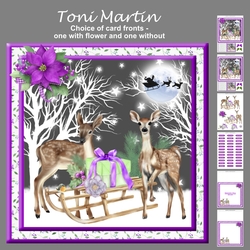Christmas deer decoupage mini kit